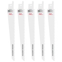 Milwaukee 48-00-5015 6" 6 TPI Fleam Ground SAWZALL® Blade for Clean Wood (5 PK)