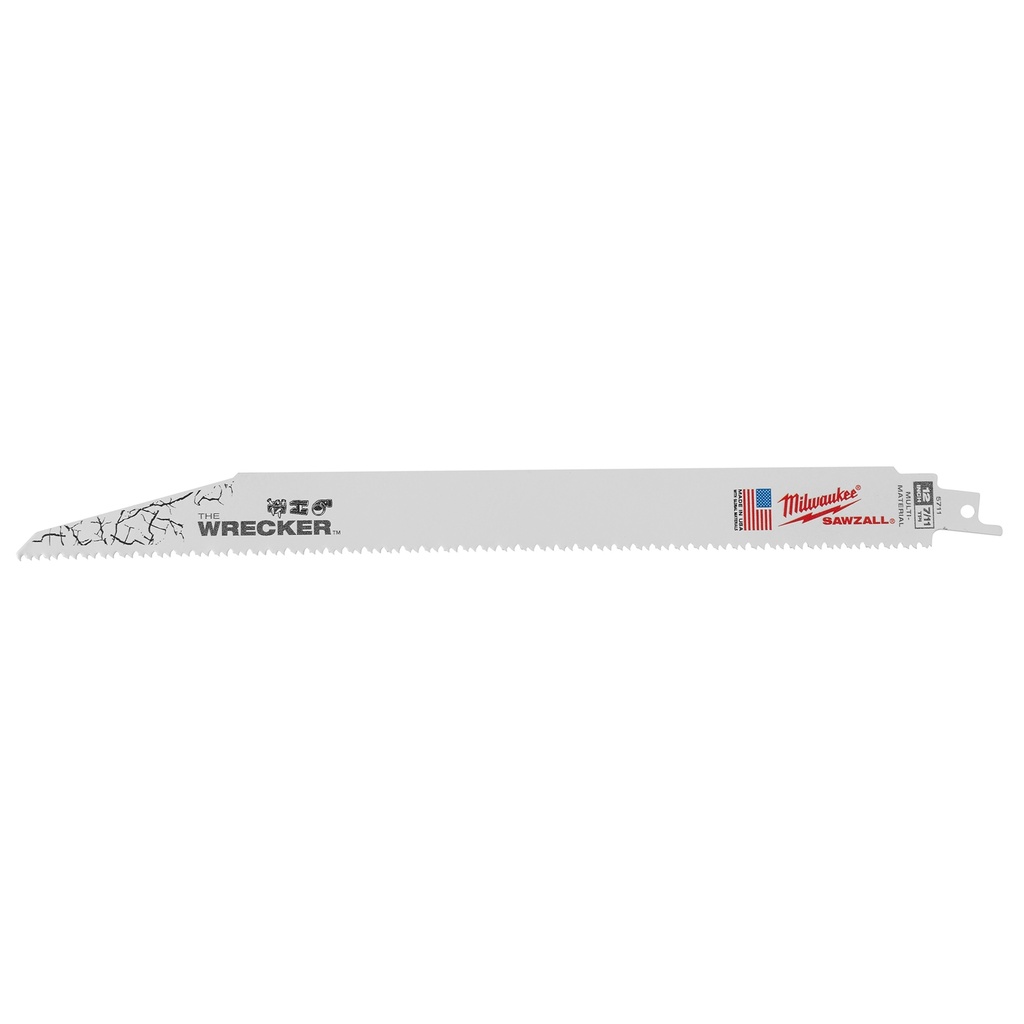 Milwaukee 48-00-5711 12" 7/11 TPI WRECKER™ SAWZALL® Blade for Multi-Material (5 PK)
