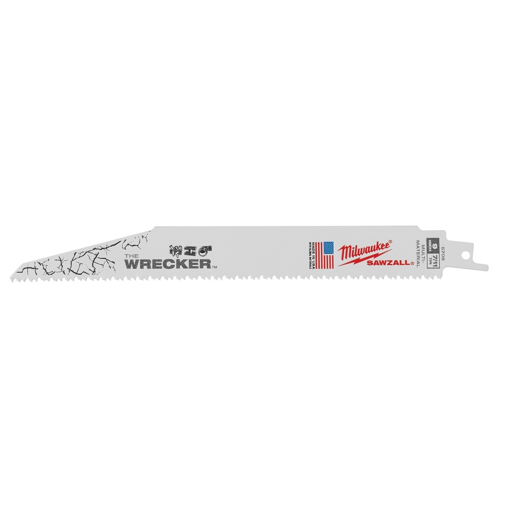 Milwaukee 48-00-5706 9" 7/11 TPI WRECKER™ SAWZALL® Blade for Multi-Material (5 PK)