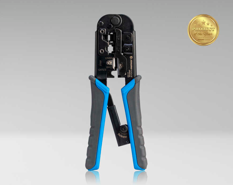 Jonard UC-4569 6-In-1 RJ45, RJ11/12 Modular Pass Through Crimping Tool For Cat3, Cat5/5e, And Cat6 Cables