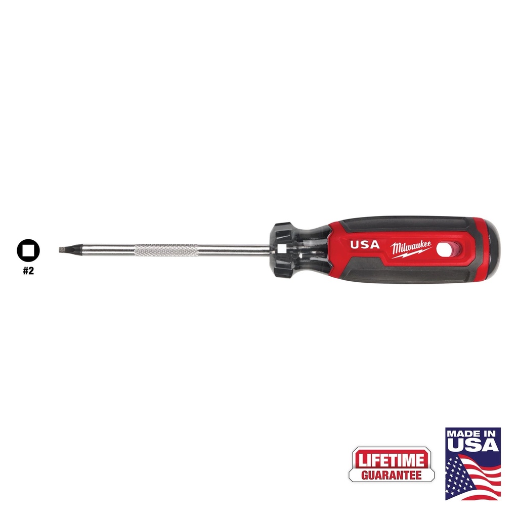 Milwaukee MT218 #2 Square 4" Cushion Grip Screwdriver (USA)