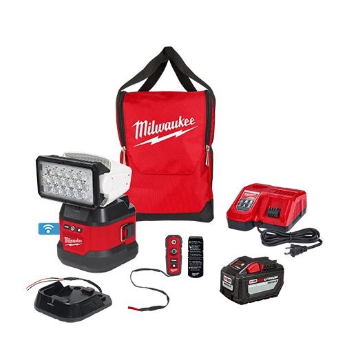 Milwaukee 2123-21HD M18™ Utility Remote Control Search Light Kit w/ Portable Base