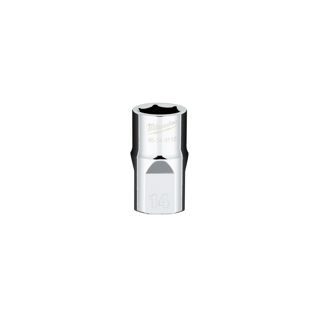 Milwaukee 45-34-9115 1/2" Drive 14MM Metric 6-Point Socket with FOUR FLAT™ Sides