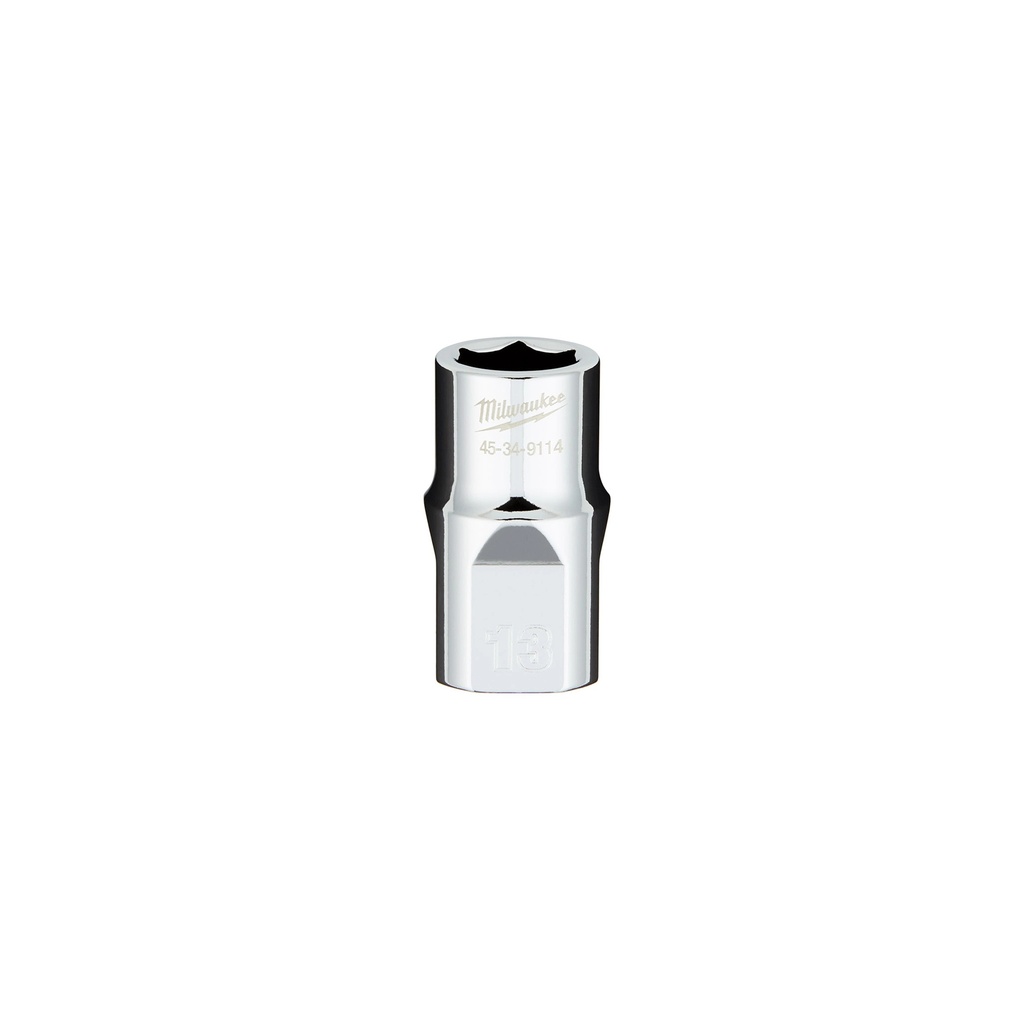 Milwaukee 45-34-9114 1/2" Drive 13MM Metric 6-Point Socket with FOUR FLAT™ Sides
