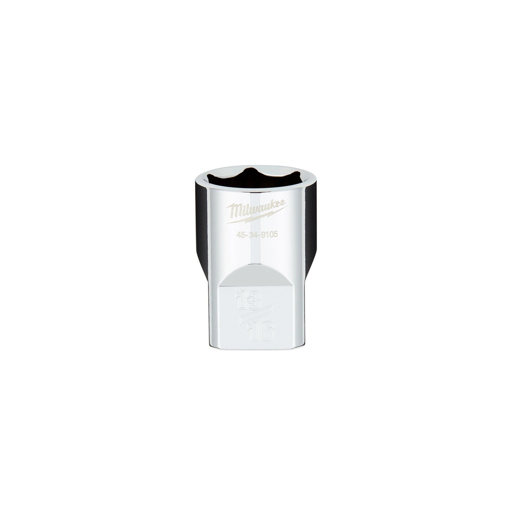 Milwaukee 45-34-9105 1/2" Drive 13/16" SAE 6-Point Socket with FOUR FLAT™ Sides