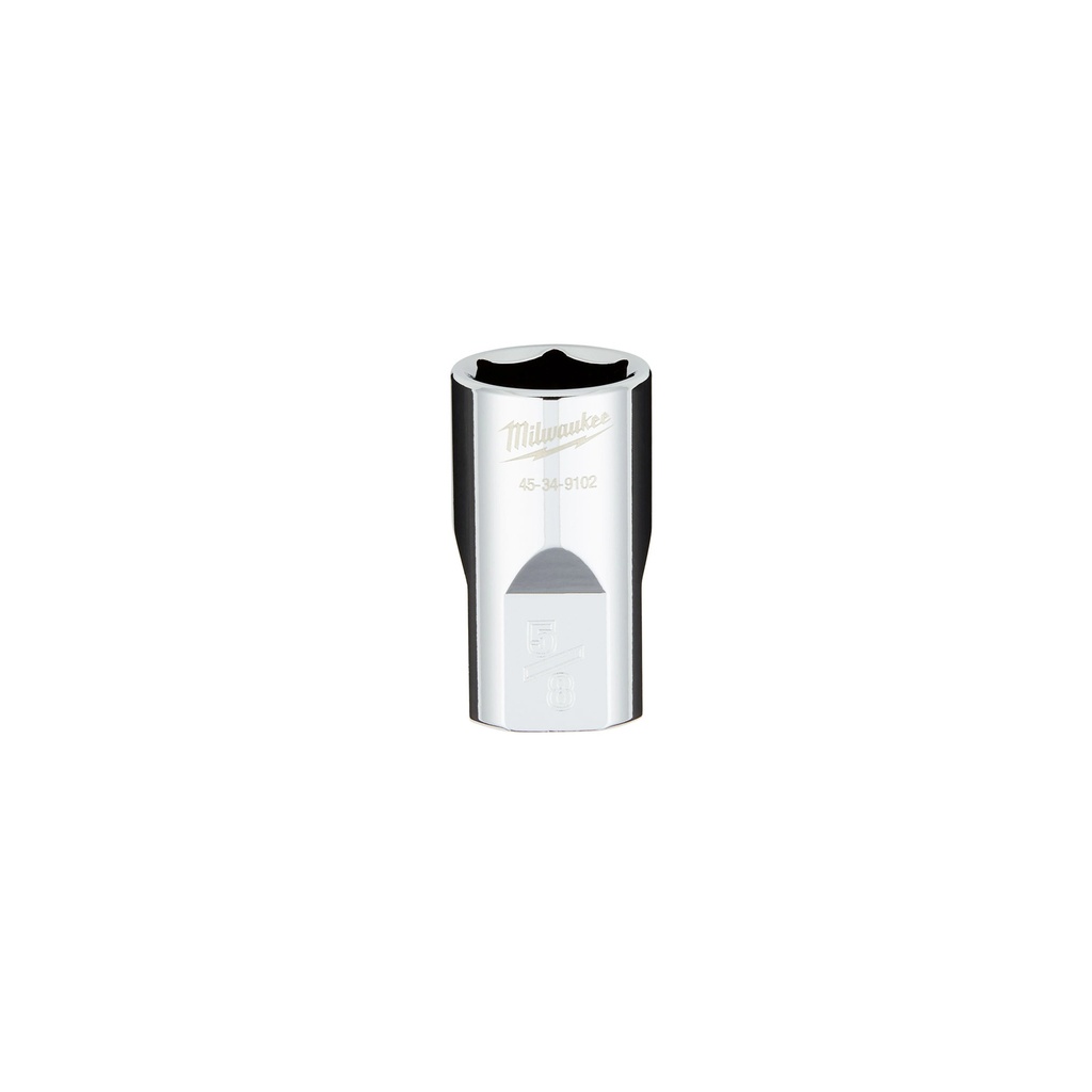 Milwaukee 45-34-9102 1/2" Drive SAE 5/8" 6-Point Socket with FOUR FLAT™ Sides