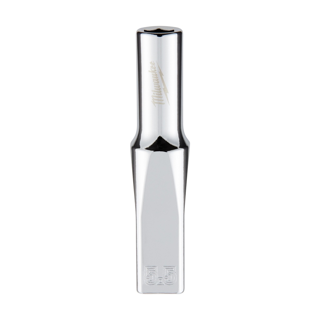 Milwaukee 45-34-9043 1/4" Drive 5.5mm Metric Deep Socket with FOUR FLAT™ Sides