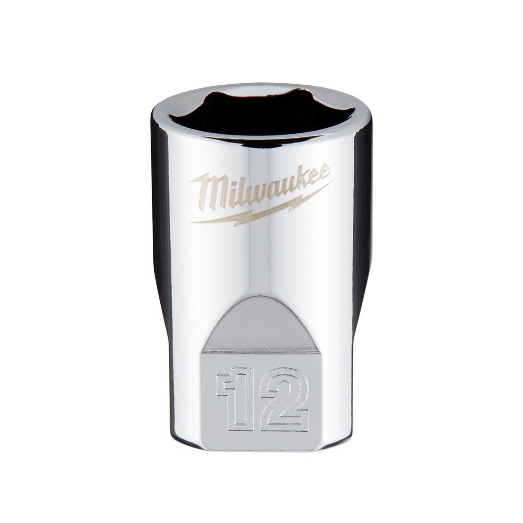 Milwaukee 45-34-9038 1/4" Drive 12mm Metric Socket with FOUR FLAT™ Sides