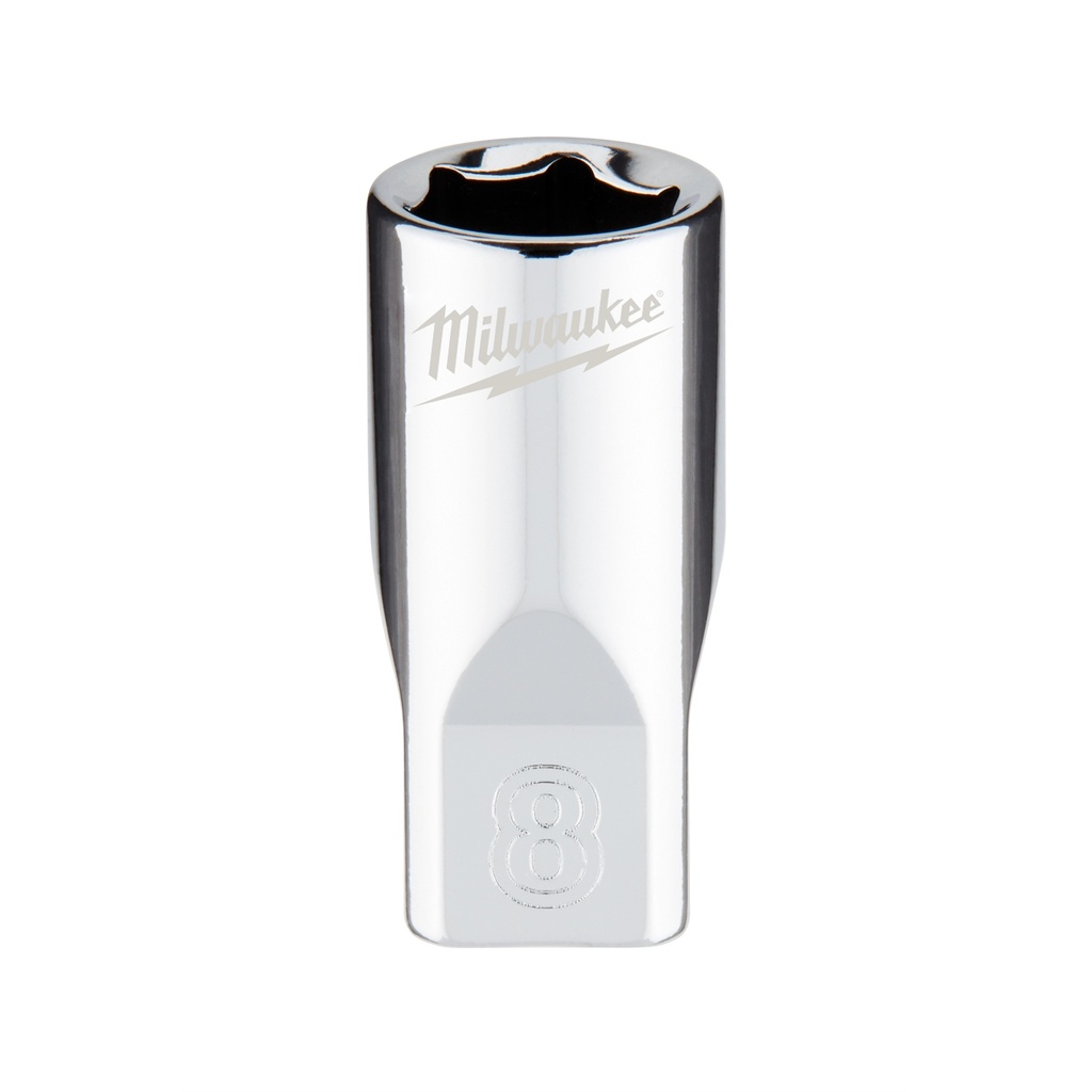 Milwaukee 45-34-9034 1/4" Drive 8mm Metric Socket with FOUR FLAT™ Sides