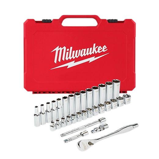 Milwaukee 48-22-9508 3/8" Drive 32pc Ratchet & Socket Set - Metric