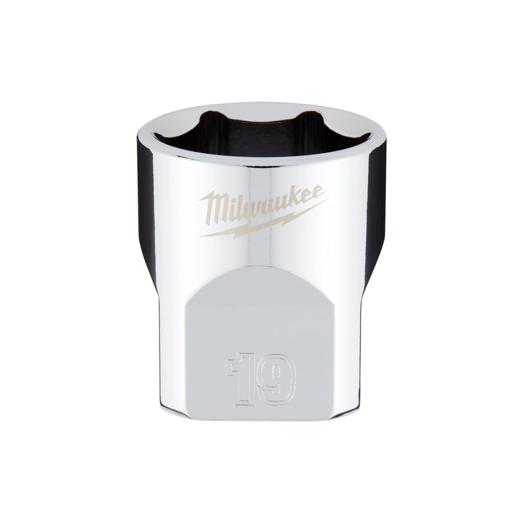 Milwaukee 45-34-9089 3/8" Drive 19mm Metric Socket with FOUR FLAT™ Sides