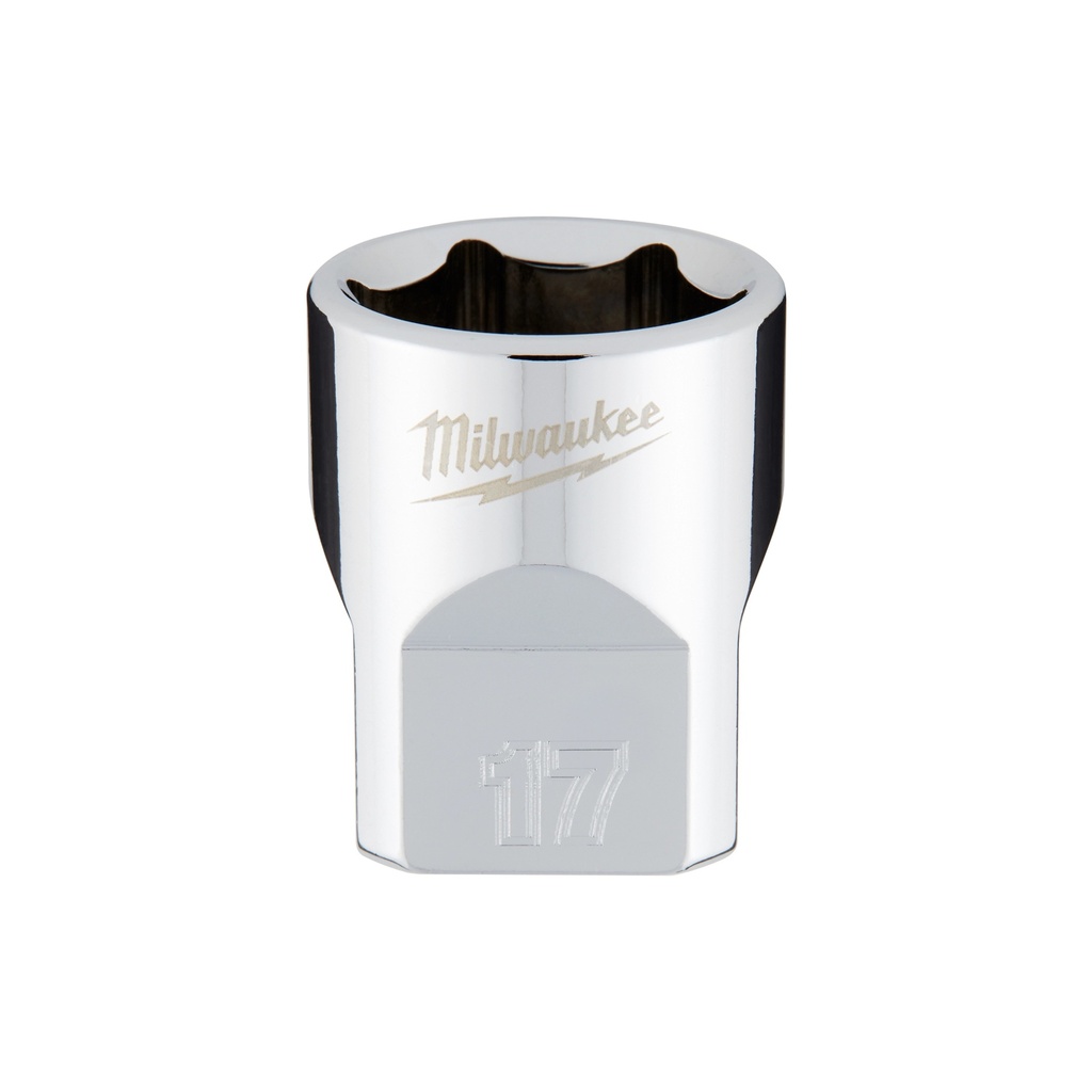 Milwaukee 45-34-9087 3/8" Drive 17mm Metric Socket with FOUR FLAT™ Sides