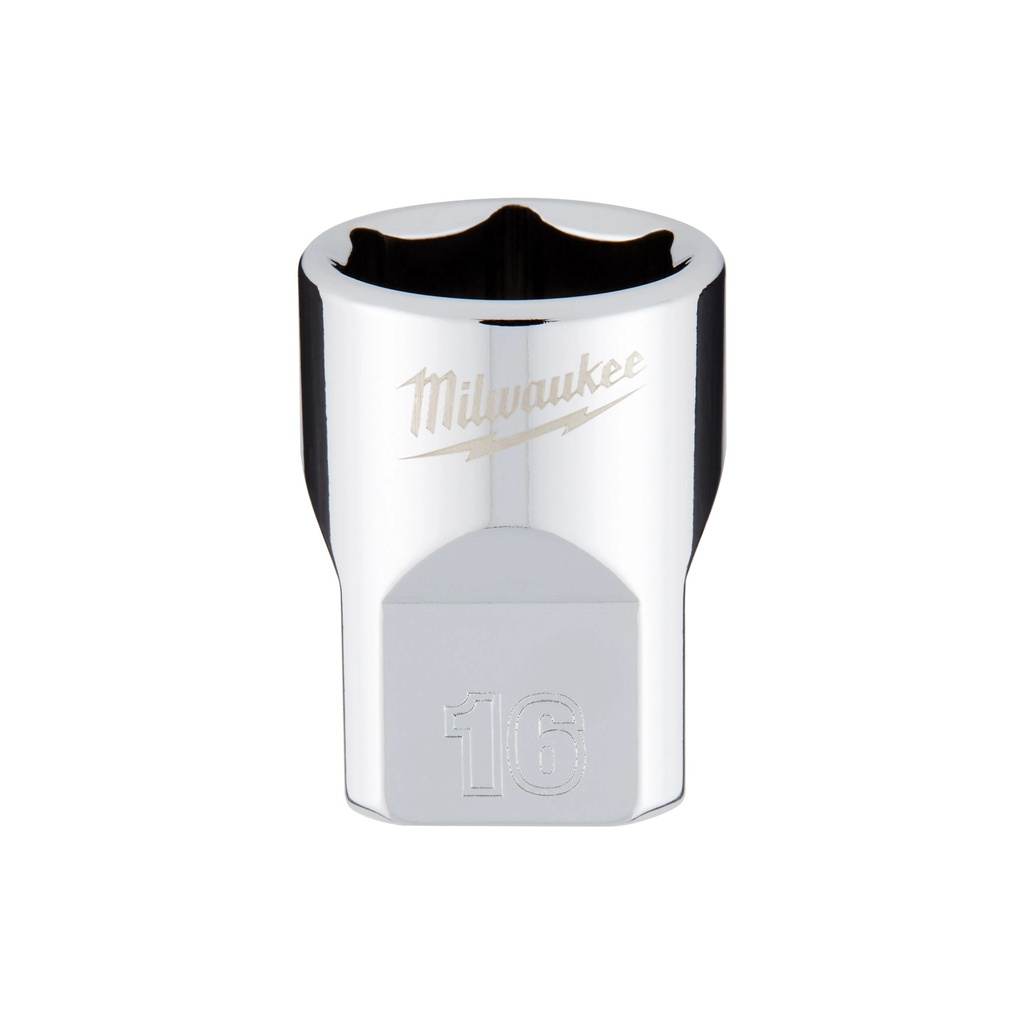 Milwaukee 45-34-9086 3/8" Drive 16mm Metric Socket with FOUR FLAT™ Sides