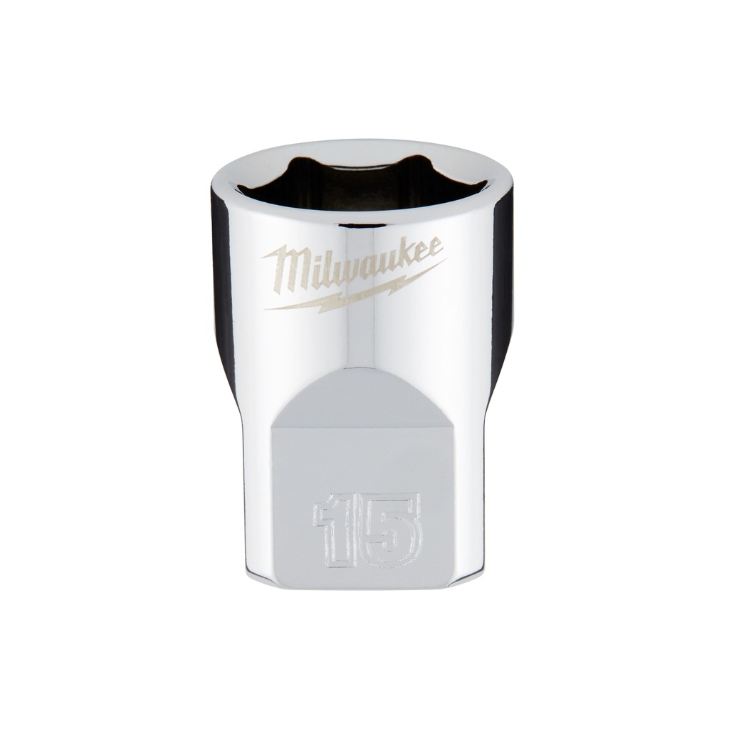 Milwaukee 45-34-9085 3/8" Drive 15mm Metric Socket with FOUR FLAT™ Sides