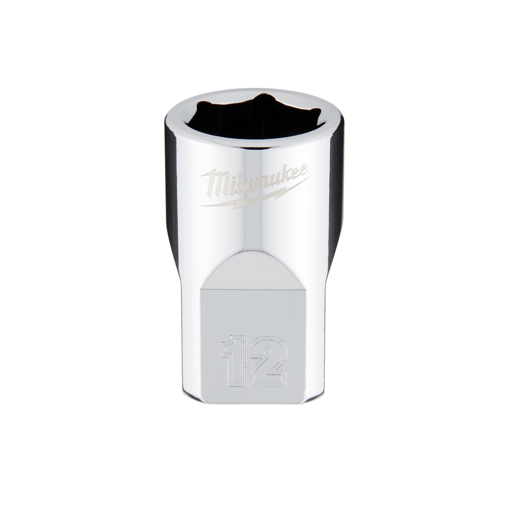 Milwaukee 45-34-9082 3/8" Drive 12mm Metric Socket with FOUR FLAT™ Sides