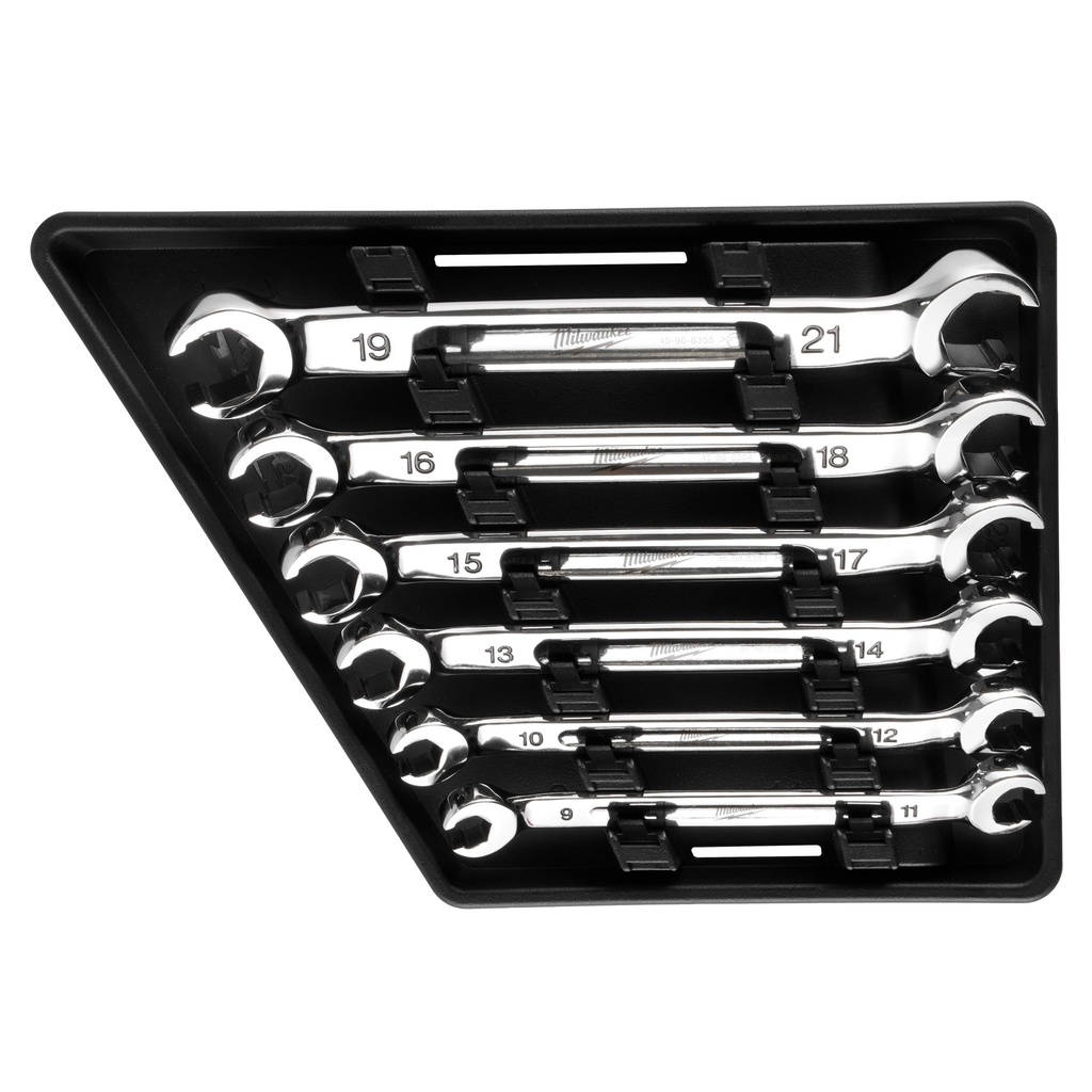 Milwaukee 48-22-9471 6pc Double End Flare Nut Wrench Set - Metric