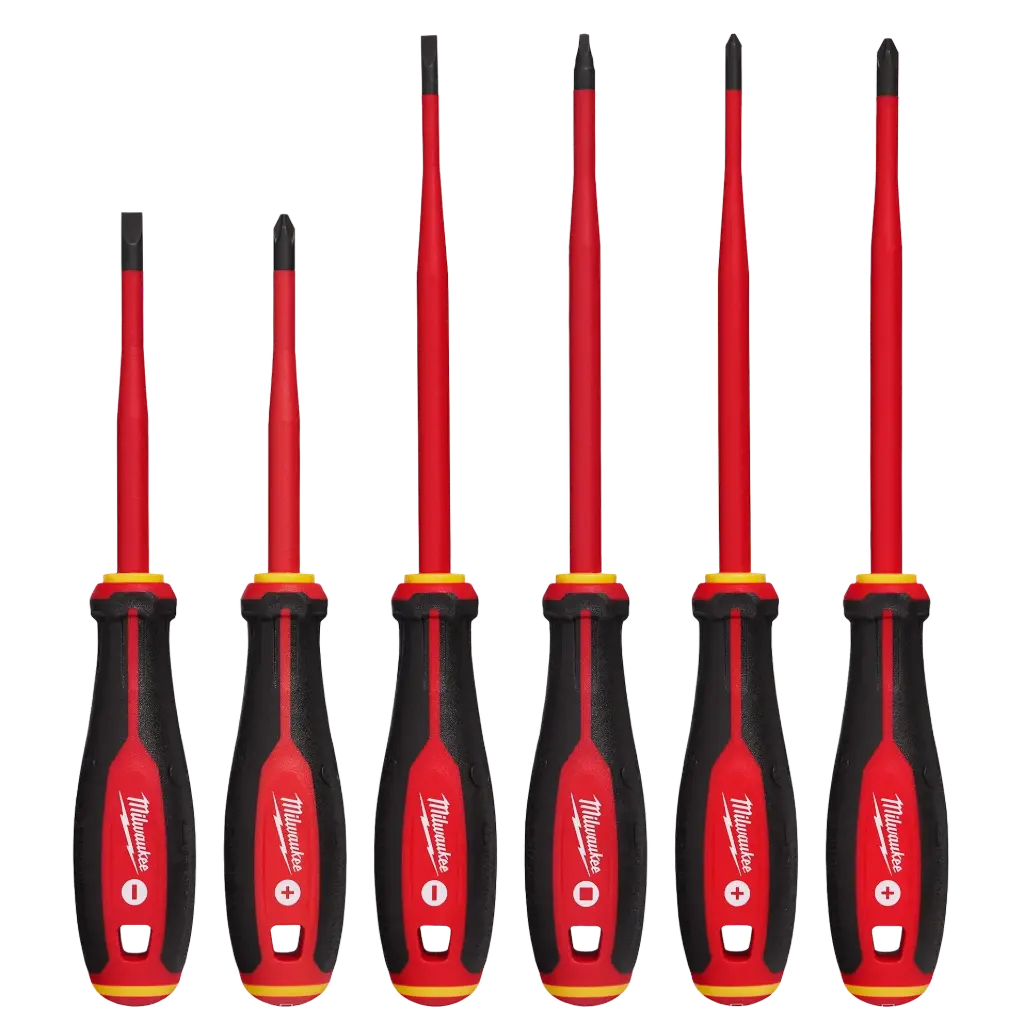 Milwaukee 48-22-2206 6pc 1000V Insulated Slim Tip Screwdriver Set