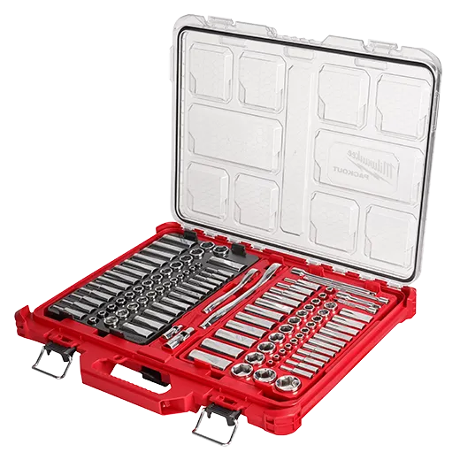 Milwaukee 48-22-9486 106pc 1/4" and 3/8" Metric & SAE Ratchet and Socket Set with PACKOUT™ Low-Profile Organizer
