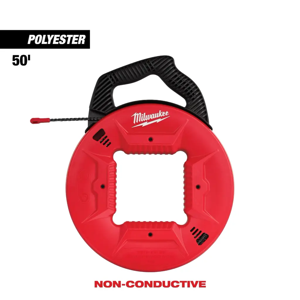 Milwaukee 48-22-4162 50’ Polyester Fish Tape with Nonconductive Tip