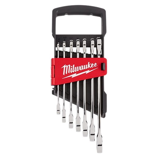 Milwaukee 48-22-9506 7pc Ratcheting Combination Wrench Set - Metric