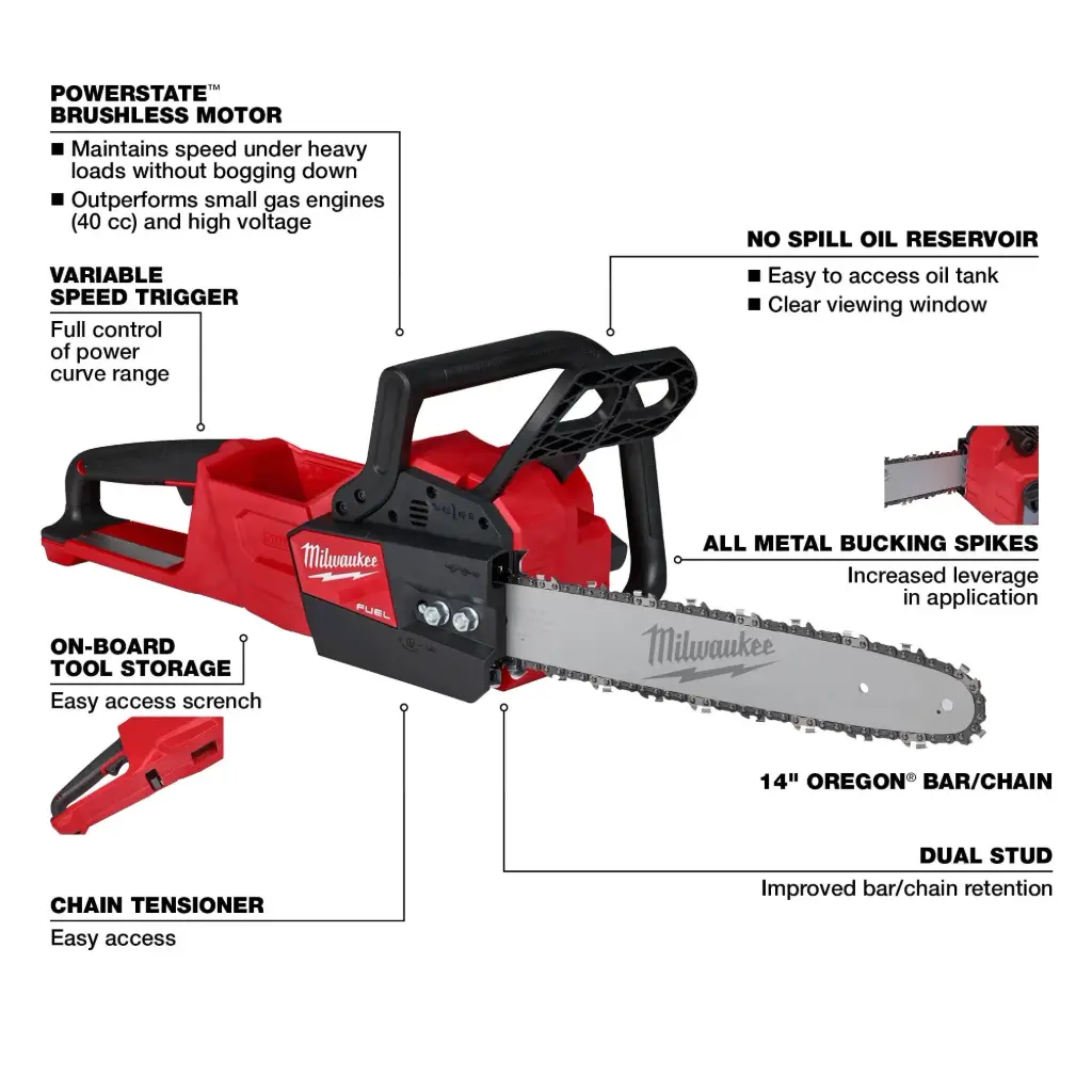 Milwaukee 2727-20C M18 FUEL™ 14" Chainsaw