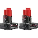Milwaukee 48-11-2412 M12™ REDLITHIUM™ XC Battery Two Pack