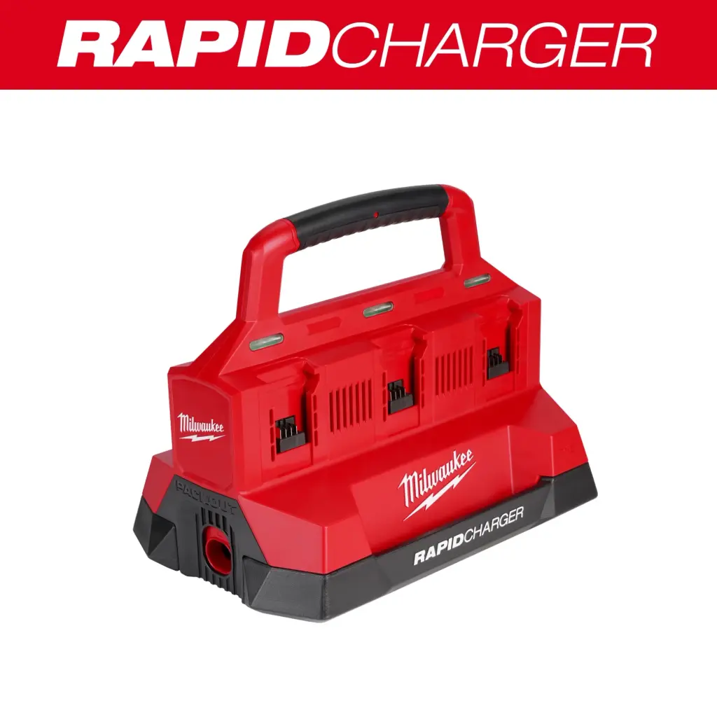 Milwaukee 48-59-1809 M18™ Six Bay Rapid Charger w/ PACKOUT™ Compatibility