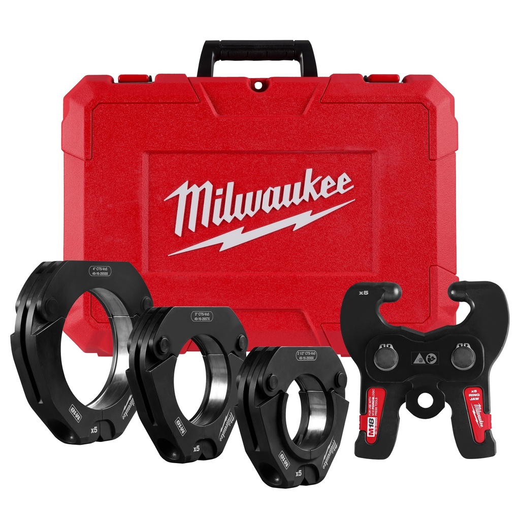 Milwaukee 49-16-2690X 2-1/2" - 4" CTS-V Pivoting Press Ring Kit for M18™ FORCE LOGIC™ Press Tools