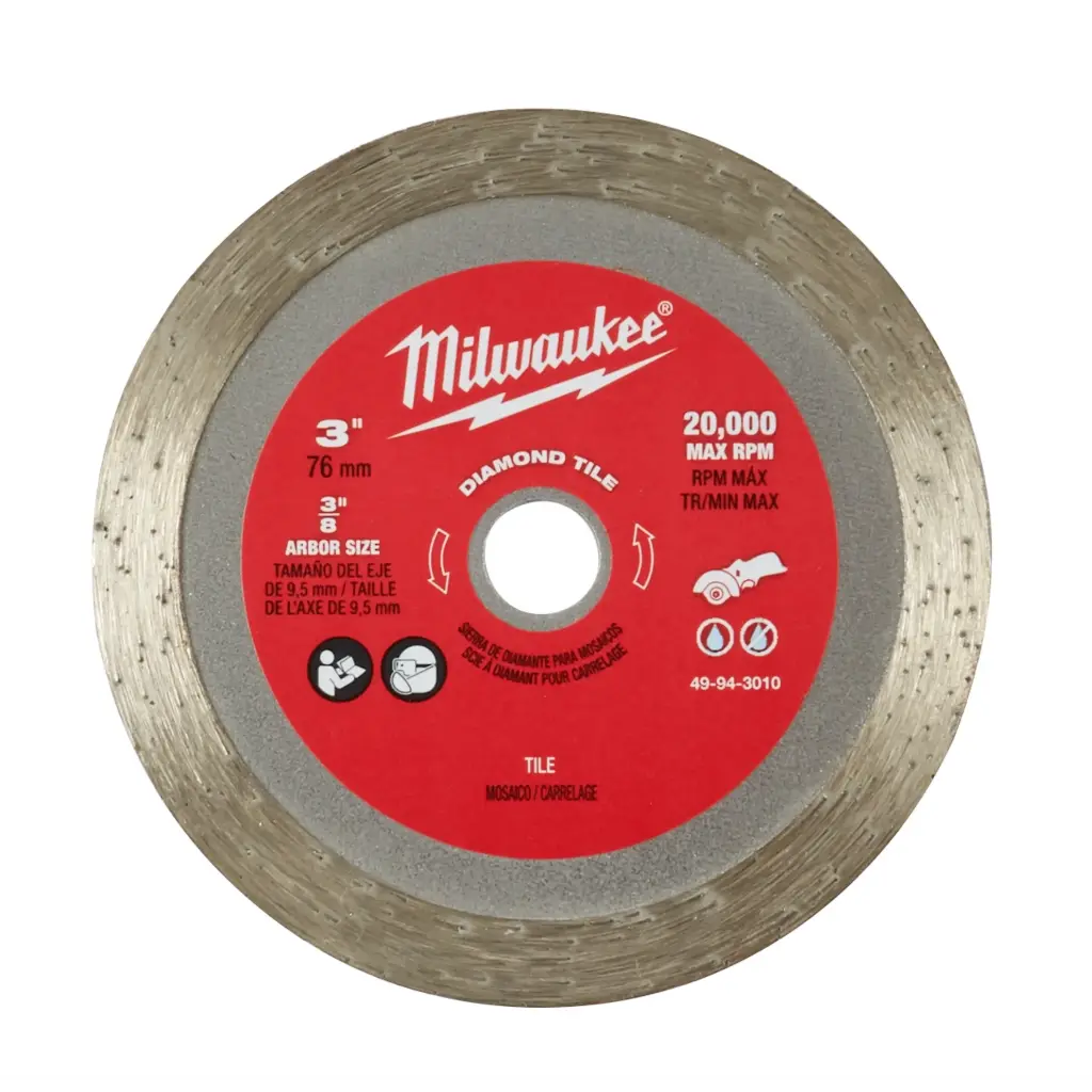 Milwaukee 49-94-3010 3" DIAMOND MAX™ Continuous, Tile Diamond Blade