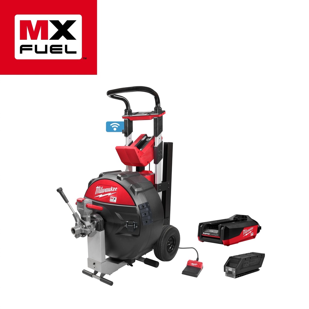 Milwaukee MXF500-1CP MX FUEL™ Sewer Drum Machine for 5/8“ - ¾“ Cable Kit