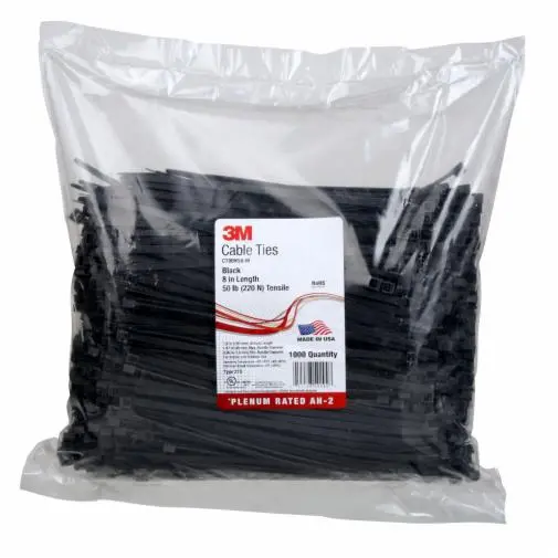 3M™ Cable Tie CT8BK50-M, black, 8in (19.3cm)