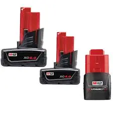 Milwaukee M12 REDLITHIUM 3-Pack Battery Kit