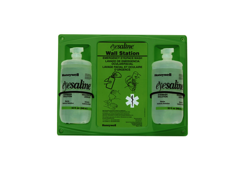 Eyesaline® 32 oz Double Bottle Eyewash Wall Station