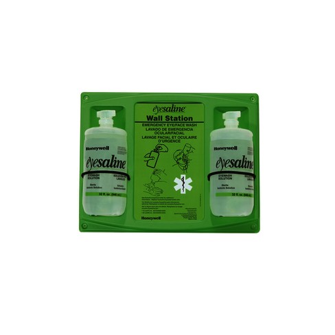 Eyesaline® 32 oz Double Bottle Eyewash Wall Station