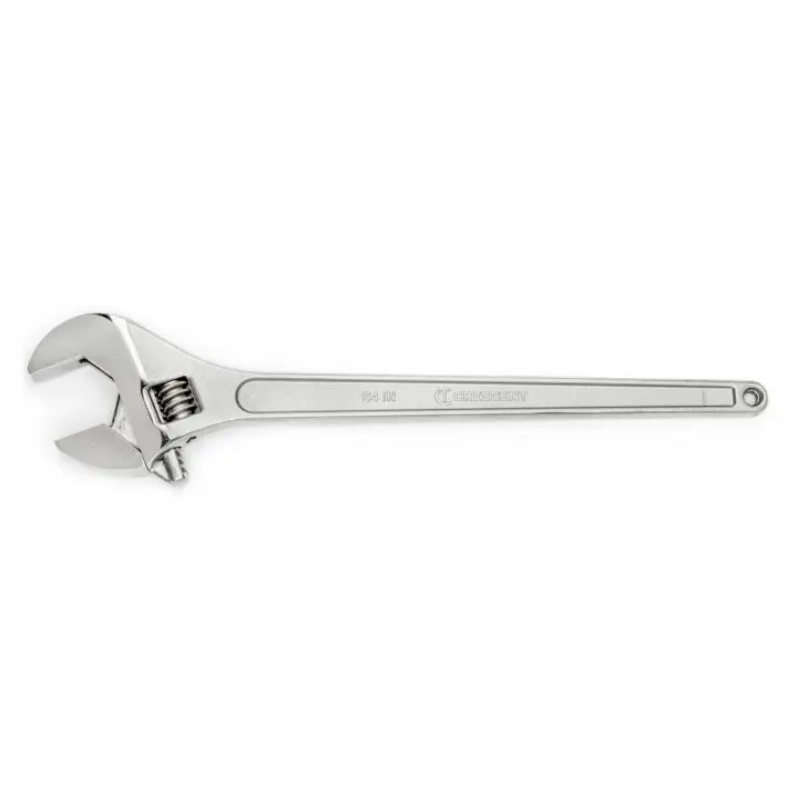 Crescent Adjustable Wrench, 24", Chrome, Tapered