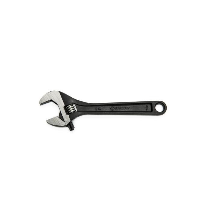 CRESCENT ADJ WRENCH, 6", BLACK