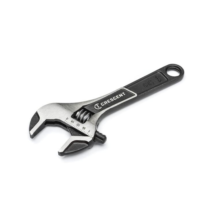 CRESCENT ADJ WRENCH, 6", WIDE JAW