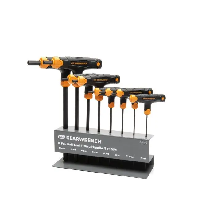 Gearwrench 83520 8Pc Metric T-Handle Ball End Hex Key Set