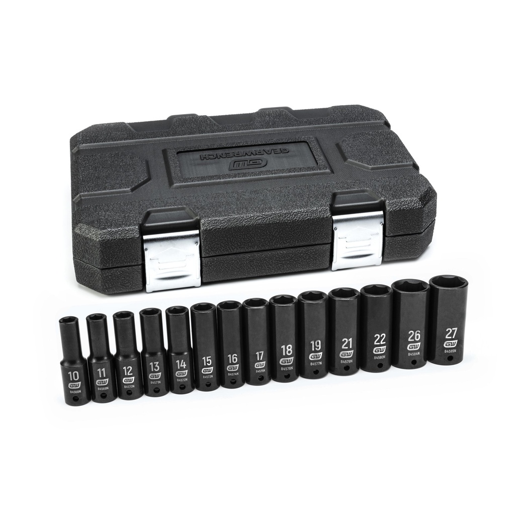 GearWrench 14 Piece 1/2" Drive 6 Point Deep Impact Metric Socket Set