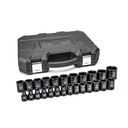 GearWrench 25 Piece 1/2" Drive 6-PT Standard Impact Metric Socket Set