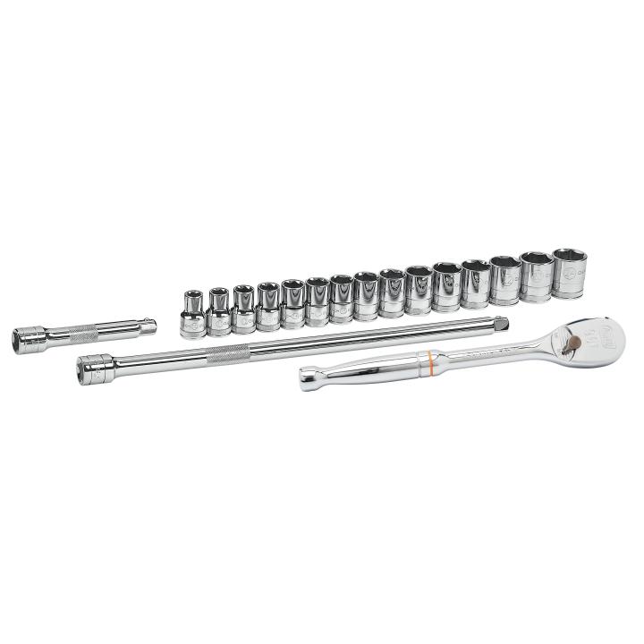 Gearwrench 18 Piece 1/2" Drive 6 Point Standard Metric Mechanics Tool Set