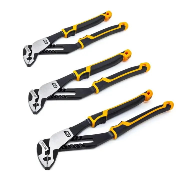 GEARWRENCH 3 Piece PITBULL K9™ Straight Jaw Dual Material Tongue and Groove Pliers Set