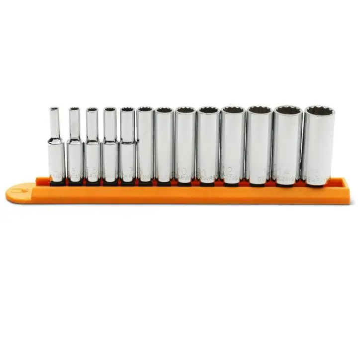 GEARWRENCH 13 Piece 1/4" Drive 12 Point Deep Metric Socket Set