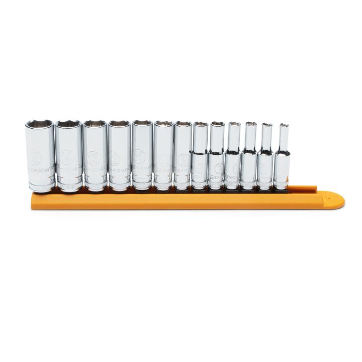 Gearwrench 13 Piece 1/4" Drive 6 Point Deep Metric Socket Set