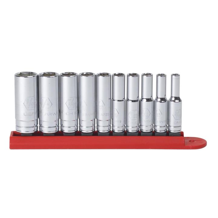 Gearwrench SET Socket Deep SAE 1/4" Drive 6PT 10PC
