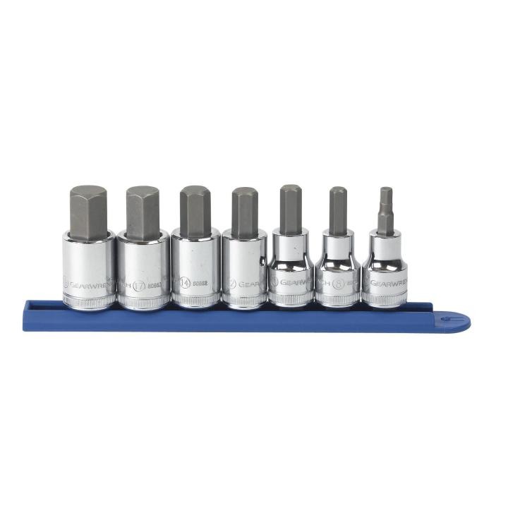 Gearwrench 7 Piece 1/2" Drive Hex Bit Metric Socket Set