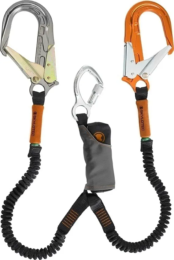 Skylotec SKYSAFE PRO FLEX Steel, Double Leg with Two Orange Large Aluminum Rebar Hooks