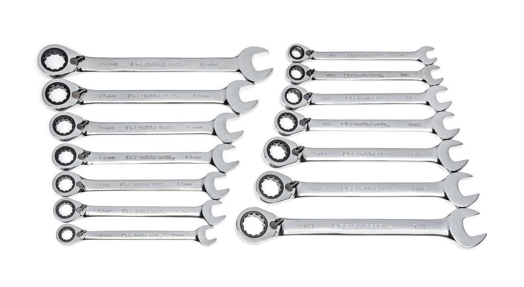 GearWrench SET REV WR RAT COMB SAE/MET 14PC