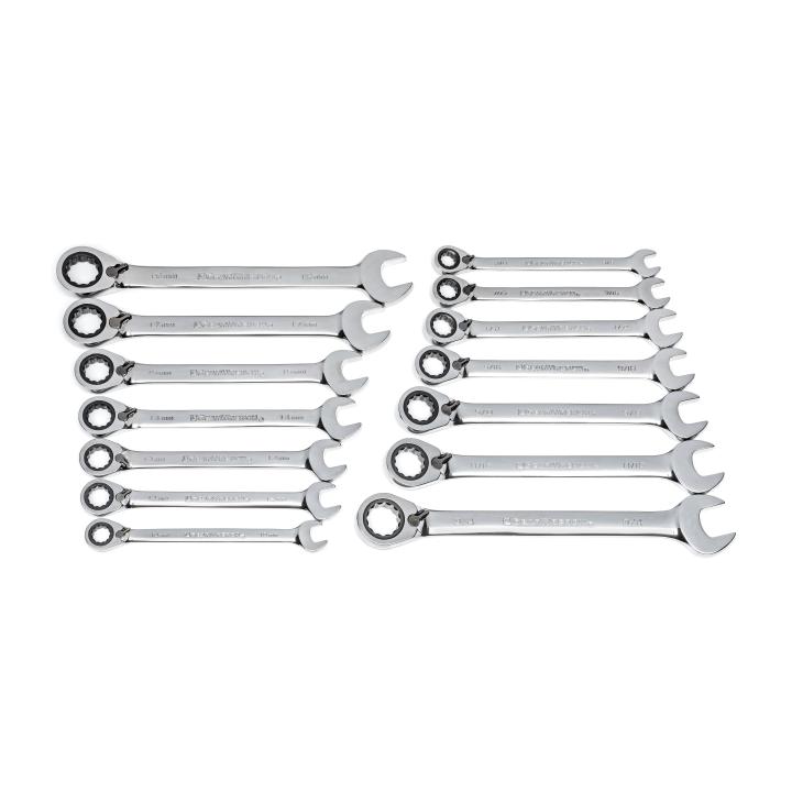 Gearwrench SET REV WR RAT COMB SAE/MET 14PC