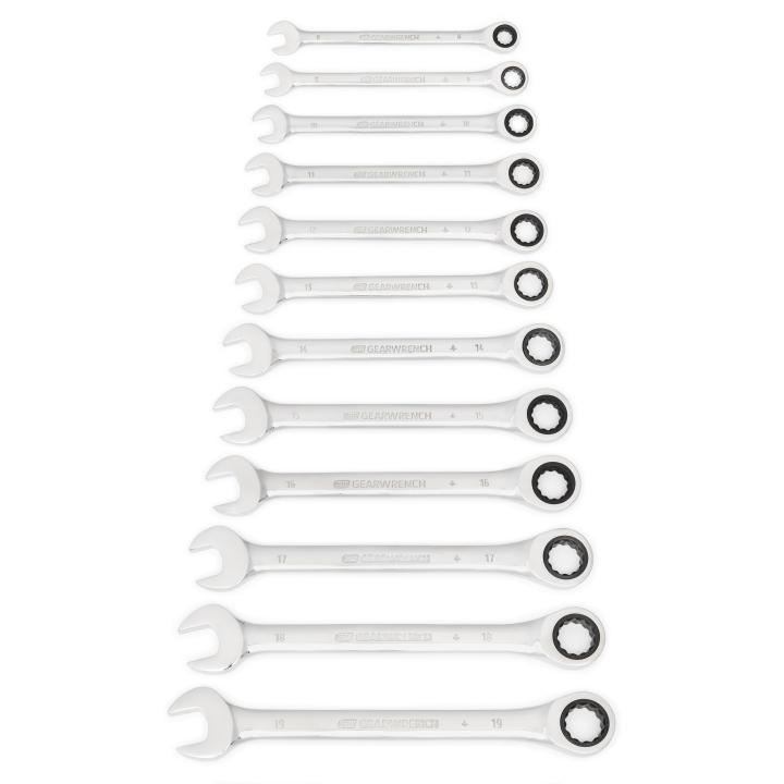 GEARWRENCH SET WR RAT COMB MET 12PC